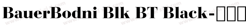BauerBodni Blk BT Black字体转换